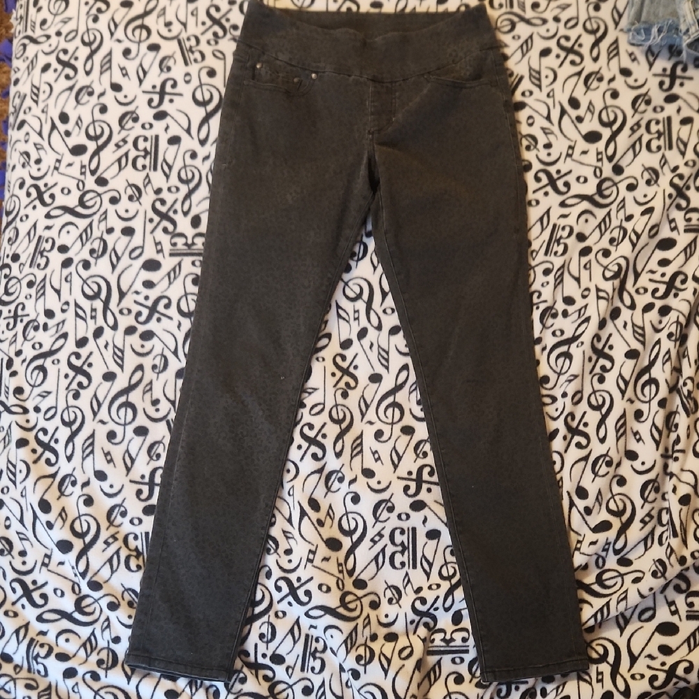 JagJeans High Rise Leopard Print Skinny Sz 6